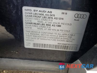 Zdjęcie 13 z 13 samochodu: 2018 AUDI Q5 PREMIUM VIN:WA1ANAFY0J2200742 - miniatura