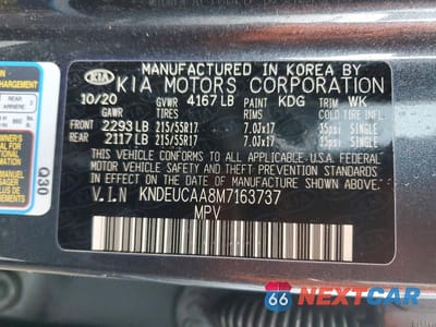 Zdjęcie 13 z 13 samochodu: 2021 KIA SELTOS S VIN:KNDEUCAA8M7163737 - miniatura
