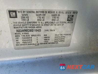 Zdjęcie 12 z 12 samochodu: 2014 CHEVROLET SILVERADO K1500 LT VIN:3GCUKREC5EG118423 - miniatura
