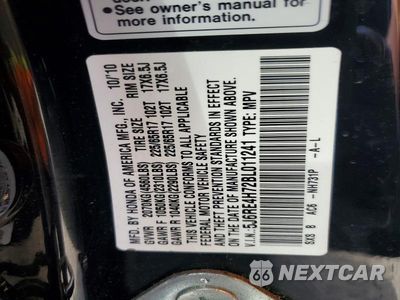 Zdjęcie 14 z 14 samochodu: 2011 HONDA CR-V EXL VIN:5J6RE4H72BL011241 - miniatura