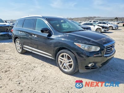Czwarte zdjęcie samochodu z boku: 2013 INFINITI JX35 BASE VIN:5N1AL0MM8DC312298 - miniatura