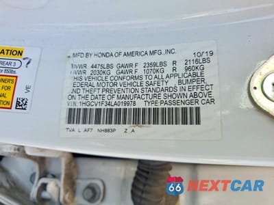 Zdjęcie 12 z 12 samochodu: 2020 HONDA ACCORD SPORT VIN:1HGCV1F34LA019978 - miniatura