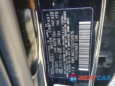 Zdjęcie 12 z 12 samochodu: 2025 HYUNDAI ELANTRA HYBRID SEL SPORT VIN:KMHLM4DJ1SU150976 - miniatura