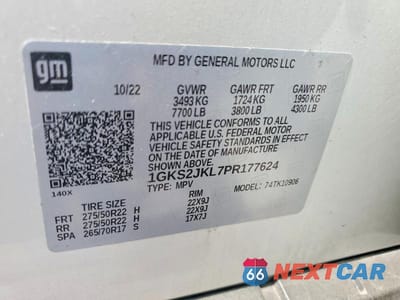 Zdjęcie 13 z 13 samochodu: 2023 GMC YUKON XL DENALI VIN:1GKS2JKL7PR177624 - miniatura