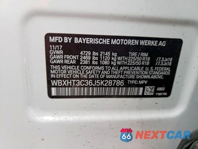 Zdjęcie 13 z 13 samochodu: 2018 BMW X1 XDRIVE28I VIN:WBXHT3C36J5K28786 - miniatura