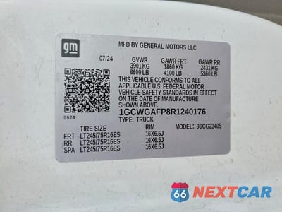 Zdjęcie 13 z 13 samochodu: 2024 CHEV EXPRESS G2500 VIN:1GCWGAFP8R1240176 - miniatura