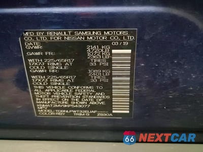 Zdjęcie 13 z 13 samochodu: 2019 NISSAN ROGUE S VIN:KNMAT2MV9KP543077 - miniatura