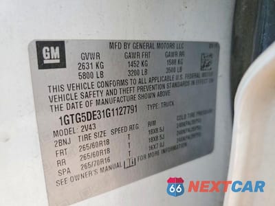 Zdjęcie 12 z 12 samochodu: 2016 GMC CANYON SLT VIN:1GTG5DE31G1127791 - miniatura