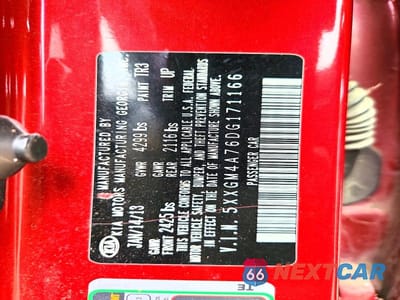 Zdjęcie 12 z 12 samochodu: 2013 KIA OPTIMA LX VIN:5XXGM4A76DG171166 - miniatura