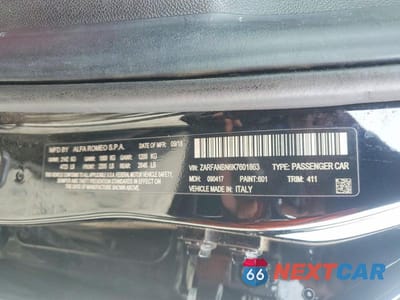 Zdjęcie 12 z 12 samochodu: 2019 ALFA ROMEO GIULIA TI VIN:ZARFANBN6K7601863 - miniatura