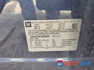 Zdjęcie 12 z 12 samochodu: 2018 CHEVROLET EQUINOX LT VIN:3GNAXTEX1JS555323 - miniatura