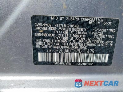 Zdjęcie 13 z 13 samochodu: 2024 SUBARU CROSSTREK PREMIUM VIN:JF2GUADC2R8231429 - miniatura