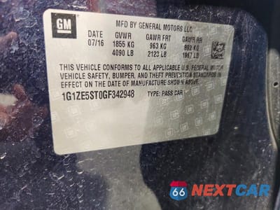 Zdjęcie 12 z 12 samochodu: 2016 CHEVROLET MALIBU LT VIN:1G1ZE5ST0GF342948 - miniatura