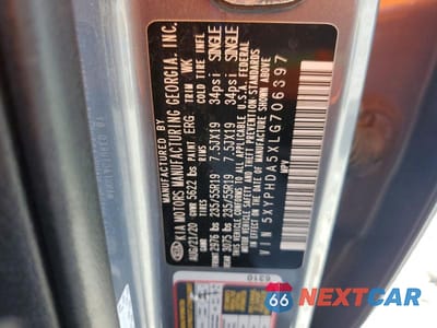 Zdjęcie 13 z 13 samochodu: 2020 KIA SORENTO EX V6 VIN:5XYPHDA5XLG706397 - miniatura