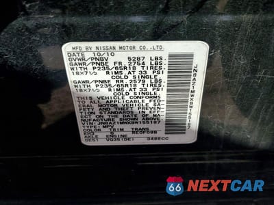 Zdjęcie 13 z 13 samochodu: 2011 NISSAN MURANO S VIN:JN8AZ1MWXBW155187 - miniatura
