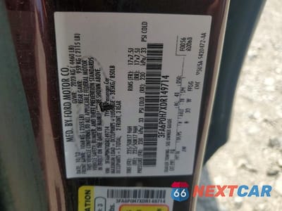 Zdjęcie 12 z 12 samochodu: 2013 FORD FUSION SE VIN:3FA6P0H7XDR149714 - miniatura