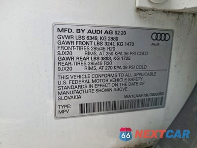Zdjęcie 14 z 14 samochodu: 2020 AUDI Q7 PREMIUM PLUS VIN:WA1LXAF79LD005353 - miniatura