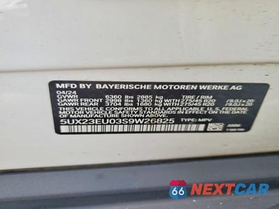 Zdjęcie 12 z 12 samochodu: 2025 BMW X5 XDRIVE40I VIN:5UX23EU03S9W26825 - miniatura