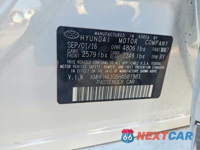 Zdjęcie 13 z 13 samochodu: 2017 HYUNDAI AZERA LIMITED VIN:KMHFH4JG6HA581981 - miniatura