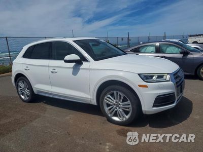 Czwarte zdjęcie samochodu z boku: 2019 AUDI Q5 PREMIUM PLUS VIN:WA1BNAFY6K2107262 - miniatura