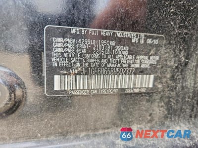 Zdjęcie 12 z 12 samochodu: 2011 SUBARU IMPREZA 2.5I PREMIUM VIN:JF1GE6B65BH502372 - miniatura