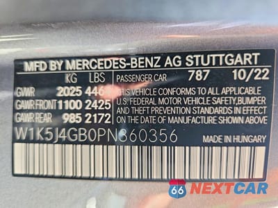 Zdjęcie 12 z 12 samochodu: 2023 MERCEDES-BENZ CLA 250 VIN:W1K5J4GB0PN360356 - miniatura