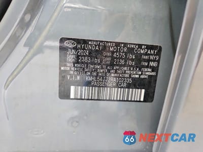 Zdjęcie 12 z 12 samochodu: 2024 HYUNDAI SONATA HYBRID LIMITED VIN:KMHL54JJ2RA102335 - miniatura