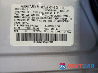 Zdjęcie 13 z 13 samochodu: 2015 INFINITI Q50 PREMIUM VIN:JN1BV7AR5FM402911 - miniatura