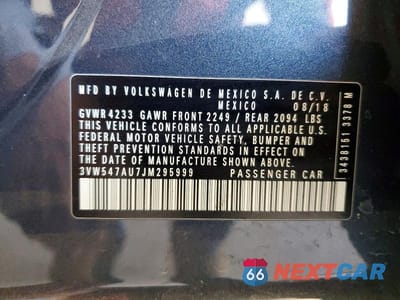 Zdjęcie 12 z 12 samochodu: 2018 VOLKSWAGEN GTI S VIN:3VW547AU7JM295999 - miniatura