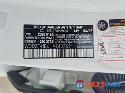 Zdjęcie 12 z 12 samochodu: 2017 MERCEDES-BENZ E 300 VIN:WDDZF4JB0HA240769 - miniatura