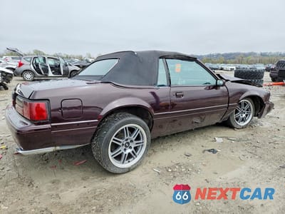 Trzecie zdjęcie samochodu z tyłu: 1989 FORD MUSTANG LX VIN:1FABP44E0KF251737 - miniatura