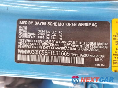 Zdjęcie 13 z 13 samochodu: 2015 MINI COOPER VIN:WMWXS5C56FT831665 - miniatura