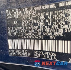 Zdjęcie 10 z 10 samochodu: 2005 TOYOTA SIENNA LE 7 PASSENGER VIN:5TDZA23C95S362242 - miniatura