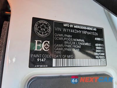 Zdjęcie 13 z 13 samochodu: 2024 MERCEDES-BENZ SPRINTER 2500 VIN:W1Y4KDHY1RP641526 - miniatura