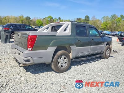 Trzecie zdjęcie samochodu z tyłu: 2002 CHEVROLET AVALANCHE K1500 VIN:3GNEK13T92G283161 - miniatura