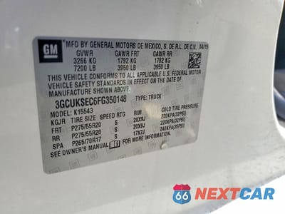 Zdjęcie 12 z 12 samochodu: 2015 CHEVROLET SILVERADO K1500 LTZ VIN:3GCUKSEC6FG350148 - miniatura