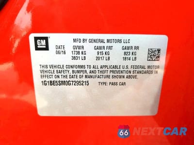 Zdjęcie 12 z 12 samochodu: 2016 CHEVROLET CRUZE LT VIN:1G1BE5SM0G7295215 - miniatura
