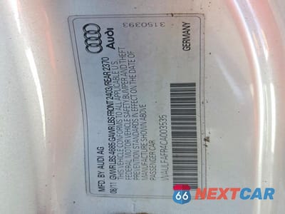 Zdjęcie 13 z 13 samochodu: 2012 AUDI A5 PREMIUM PLUS VIN:WAULFAFR4CA003535 - miniatura
