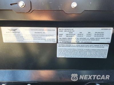 Zdjęcie 9 z 9 samochodu: 2021 ARCI MOTO VIN:7F7ATR316MER00195 - miniatura