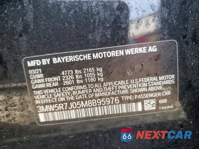 Zdjęcie 12 z 12 samochodu: 2021 BMW 330XI VIN:3MW5R7J05M8B95976 - miniatura
