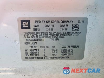 Zdjęcie 14 z 14 samochodu: 2019 BUICK ENCORE PREFERRED VIN:KL4CJASB6KB726512 - miniatura