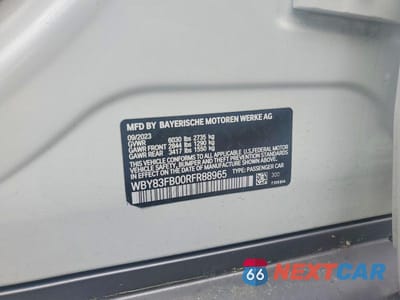 Zdjęcie 12 z 12 samochodu: 2024 BMW I4 XDRIVE 40 VIN:WBY83FB00RFR88965 - miniatura