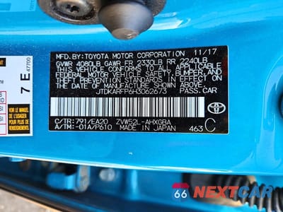 Zdjęcie 12 z 12 samochodu: 2017 TOYOTA PRIUS PRIME ADVANCED VIN:JTDKARFP6H3062673 - miniatura