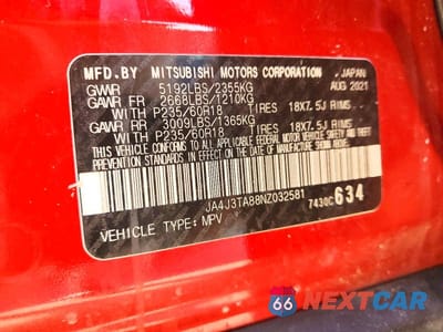 Zdjęcie 13 z 13 samochodu: 2022 MITSUBISHI OUTLANDER ES VIN:JA4J3TA88NZ032581 - miniatura