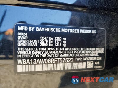 Zdjęcie 13 z 13 samochodu: 2024 BMW M440XI GRAN COUPE VIN:WBA13AW06RFT57523 - miniatura