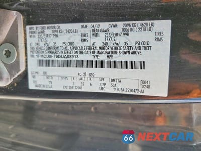 Zdjęcie 13 z 13 samochodu: 2013 FORD ESCAPE S VIN:1FMCU0F76DUA08913 - miniatura