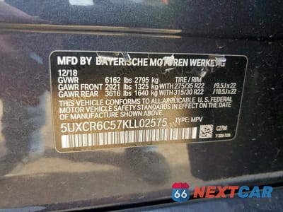Zdjęcie 12 z 12 samochodu: 2019 BMW X5 XDRIVE40I VIN:5UXCR6C57KLL02575 - miniatura