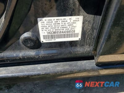 Zdjęcie 12 z 12 samochodu: 2004 HONDA ACCORD EX VIN:1HGCM66564A098508 - miniatura