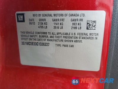 Zdjęcie 12 z 12 samochodu: 2012 CHEVROLET IMPALA LTZ VIN:2G1WC5E33C1336227 - miniatura