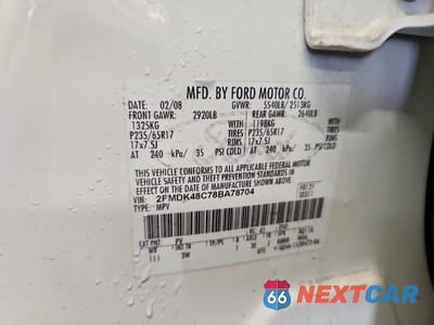 Zdjęcie 13 z 13 samochodu: 2008 FORD EDGE SEL VIN:2FMDK48C78BA78704 - miniatura